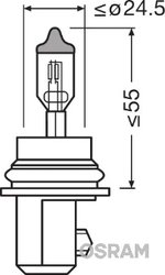 Bec, far faza lunga Osram 9007