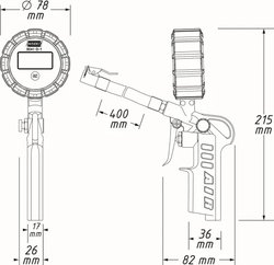 Aparat de verificat/incarcat presiune aer roti HAZET 9041D-1