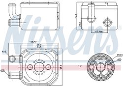 RADIATOR ULEI / TERMOFLOT NISSENS 90654 - Compatibil cu AUDI, SKODA, VW