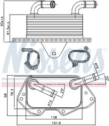 RADIATOR ULEI / TERMOFLOT NISSENS 90662 - Compatibil cu AUDI, VW