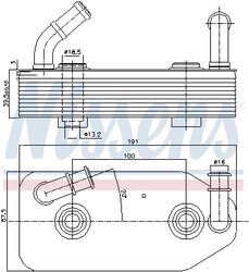 Radiator racire ulei cutie viteze automata Nissens 90667