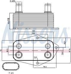 RADIATOR ULEI / TERMOFLOT NISSENS 90675 - Compatibil cu BMW