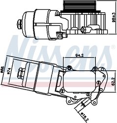 Radiator ulei / termoflot Nissens 90703