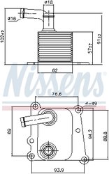 RADIATOR ULEI / TERMOFLOT NISSENS 90776 - Compatibil cu FORD