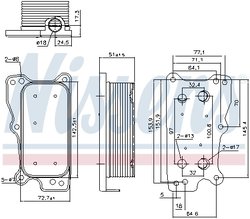 RADIATOR ULEI / TERMOFLOT NISSENS 90783 - Compatibil cu MERCEDES-BENZ