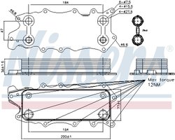 RADIATOR ULEI / TERMOFLOT NISSENS 90784 - Compatibil cu CHRYSLER, JEEP, MERCEDES-BENZ