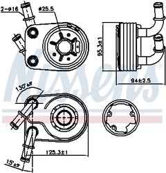 RADIATOR ULEI / TERMOFLOT NISSENS 90794 - Compatibil cu ALFA ROMEO, FIAT, LANCIA