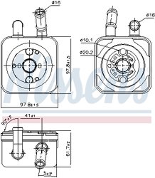 Radiator ulei / termoflot Nissens 90853