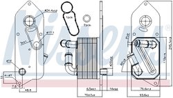 Radiator ulei / termoflot Nissens 90892