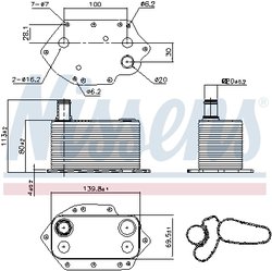 RADIATOR ULEI / TERMOFLOT NISSENS 90905 - Compatibil cu BMW