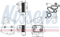 RADIATOR ULEI / TERMOFLOT NISSENS 90943 - Compatibil cu MERCEDES-BENZ