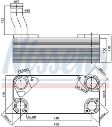 RADIATOR, RETARDER NISSENS 90954 - Compatibil cu DAF, MAN, RENAULT TRUCKS