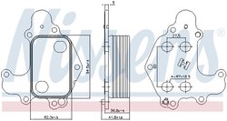 RADIATOR ULEI / TERMOFLOT NISSENS 90968 - Compatibil cu CITROEN, DS, OPEL, PEUGEOT, VAUXHALL