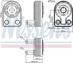 RADIATOR ULEI / TERMOFLOT NISSENS 90971 - Compatibil cu FORD