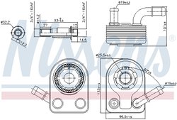 RADIATOR ULEI / TERMOFLOT NISSENS 90972 - Compatibil cu FORD, VOLVO