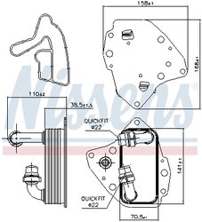 Radiator ulei / termoflot Nissens 90996