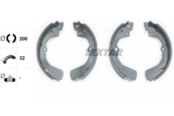 SET SABOTI FRANA TEXTAR 91039001 - Compatibil cu CHEVROLET, DAIHATSU, GEO, HOLDEN, ROVER, SUBARU, SUZUKI, SUZUKI (CHANGAN), SUZU