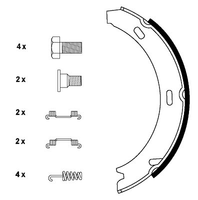 SET SABOTI FRANA TEXTAR 91044500 - Compatibil cu MERCEDES-BENZ