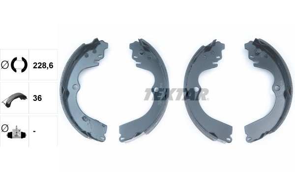 SET SABOTI FRANA TEXTAR 91045901 - Compatibil cu CHEVROLET, SUBARU