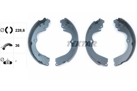 SET SABOTI FRANA TEXTAR 91045901 - Compatibil cu CHEVROLET, SUBARU