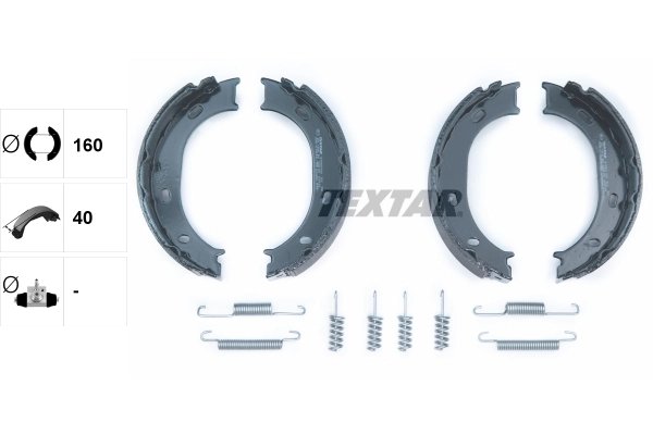 SET SABOTI FRANA TEXTAR 91055100 - Compatibil cu DODGE, FREIGHTLINER, MERCEDES-BENZ, PUCH, VW
