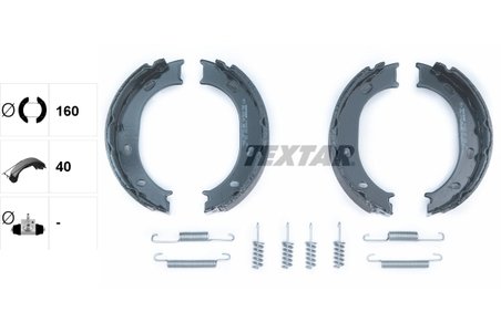 SET SABOTI FRANA TEXTAR 91055100 - Compatibil cu DODGE, FREIGHTLINER, MERCEDES-BENZ, PUCH, VW