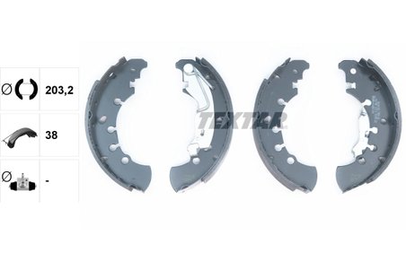 SET SABOTI FRANA TEXTAR 91061100 - Compatibil cu FIAT, LANCIA