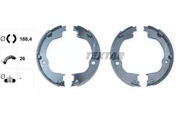 SET SABOTI FRANA TEXTAR 91067100 - Compatibil cu CHEVROLET, CHEVROLET (SGM), DAEWOO, GMC, HOLDEN, OPEL, PONTIAC, SATURN, SUZUKI,