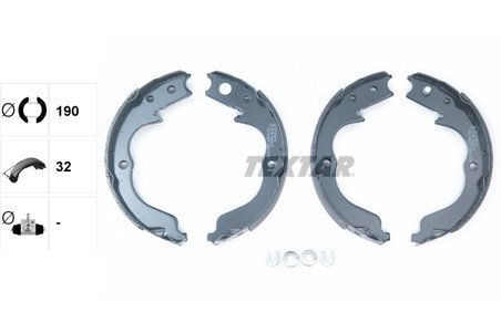 SET SABOTI FRANA TEXTAR 91068300 - Compatibil cu CITROEN, MITSUBISHI, PEUGEOT, SCION, SUBARU