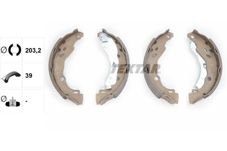 SET SABOTI FRANA TEXTAR 91077200 - Compatibil cu CITROEN, DS, FIAT, OPEL, PEUGEOT, PEUGEOT (DF-PSA), VAUXHALL