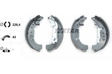 SET SABOTI FRANA TEXTAR 91081500 - Compatibil cu DODGE, FIAT