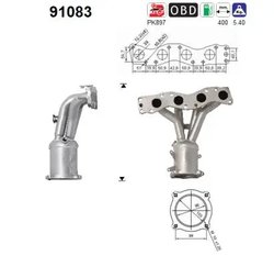 CATALIZATOR AS 91083 - Compatibil cu SUZUKI