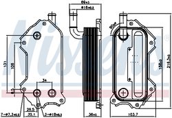 RADIATOR ULEI / TERMOFLOT NISSENS 91117 - Compatibil cu LEXUS, TOYOTA