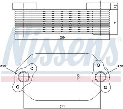 RADIATOR ULEI / TERMOFLOT NISSENS 91138 - Compatibil cu MERCEDES-BENZ, SETRA