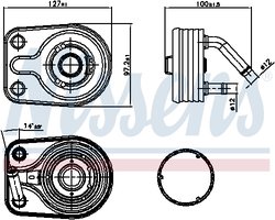 RADIATOR ULEI / TERMOFLOT NISSENS 91163 - Compatibil cu HYUNDAI, KIA