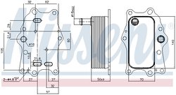 RADIATOR ULEI / TERMOFLOT NISSENS 91165 - Compatibil cu CHEVROLET, OPEL, VAUXHALL