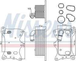 RADIATOR ULEI / TERMOFLOT NISSENS 91198 - Compatibil cu DODGE, JEEP, MERCEDES-BENZ