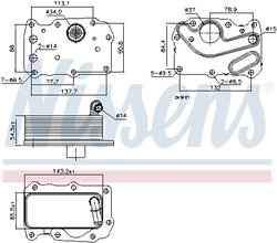 Radiator ulei / termoflot Nissens 91242