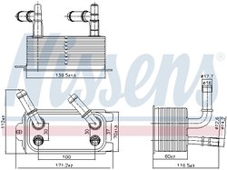 RADIATOR RACIRE ULEI CUTIE VITEZE AUTOMATA NISSENS 91300 - Compatibil cu FORD