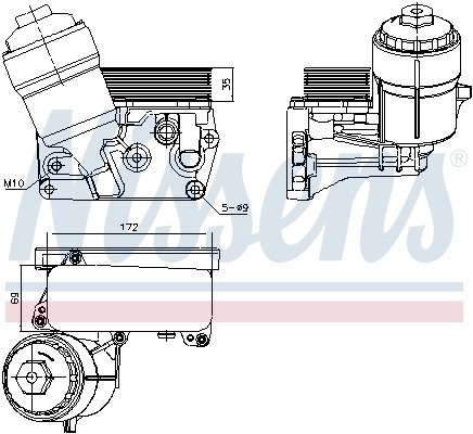 RADIATOR ULEI / TERMOFLOT NISSENS 91310 - Compatibil cu VW
