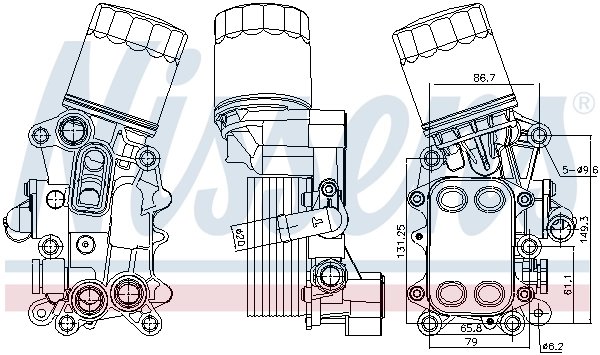RADIATOR ULEI / TERMOFLOT NISSENS 91311 - Compatibil cu AUDI, SEAT, SKODA, VW