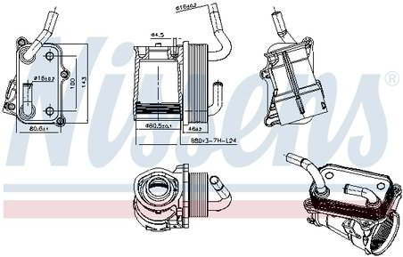 Radiator ulei / termoflot Nissens 91317