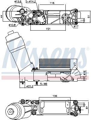 Radiator ulei / termoflot Nissens 91335