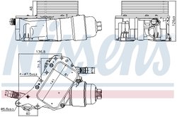 RADIATOR ULEI / TERMOFLOT NISSENS 91339 - Compatibil cu NISSAN, RENAULT