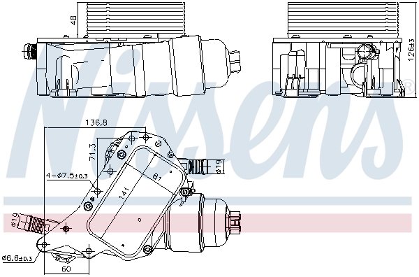 Radiator ulei / termoflot Nissens 91339