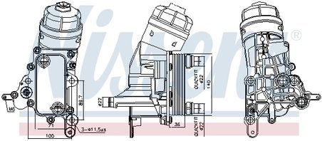 RADIATOR ULEI / TERMOFLOT NISSENS 91343 - Compatibil cu ALFA ROMEO, FIAT, JEEP, OPEL, VAUXHALL