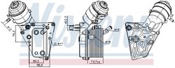 RADIATOR ULEI / TERMOFLOT NISSENS 91347 - Compatibil cu CADILLAC, FIAT, OPEL, SAAB, VAUXHALL