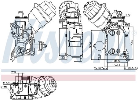 Radiator ulei / termoflot Nissens 91355