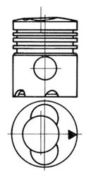 PISTON KOLBENSCHMIDT 91395700 - Compatibil cu DEUTZ-FAHR, KRAMER