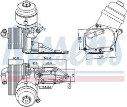 RADIATOR ULEI / TERMOFLOT NISSENS 91424 - Compatibil cu FORD